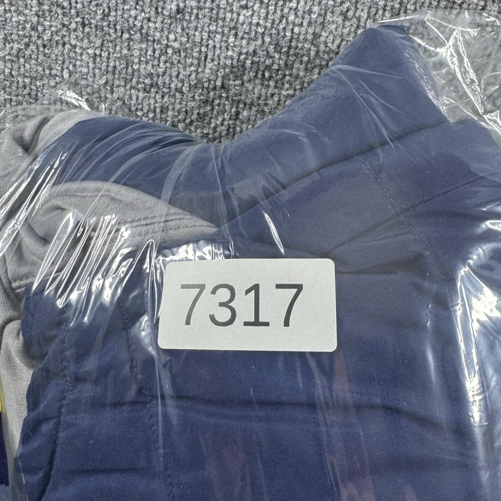 Jordan Jacket Boys M 10-12 Blue Gray Therma-Fit Hooded Puffer Zip Coat